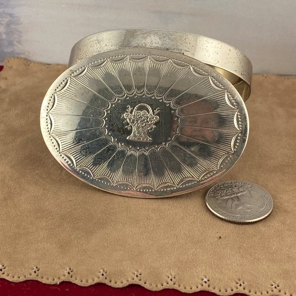 Vintage Cara Nome Boston Sterling Silver Powder Compact, - Picture 2 of 7